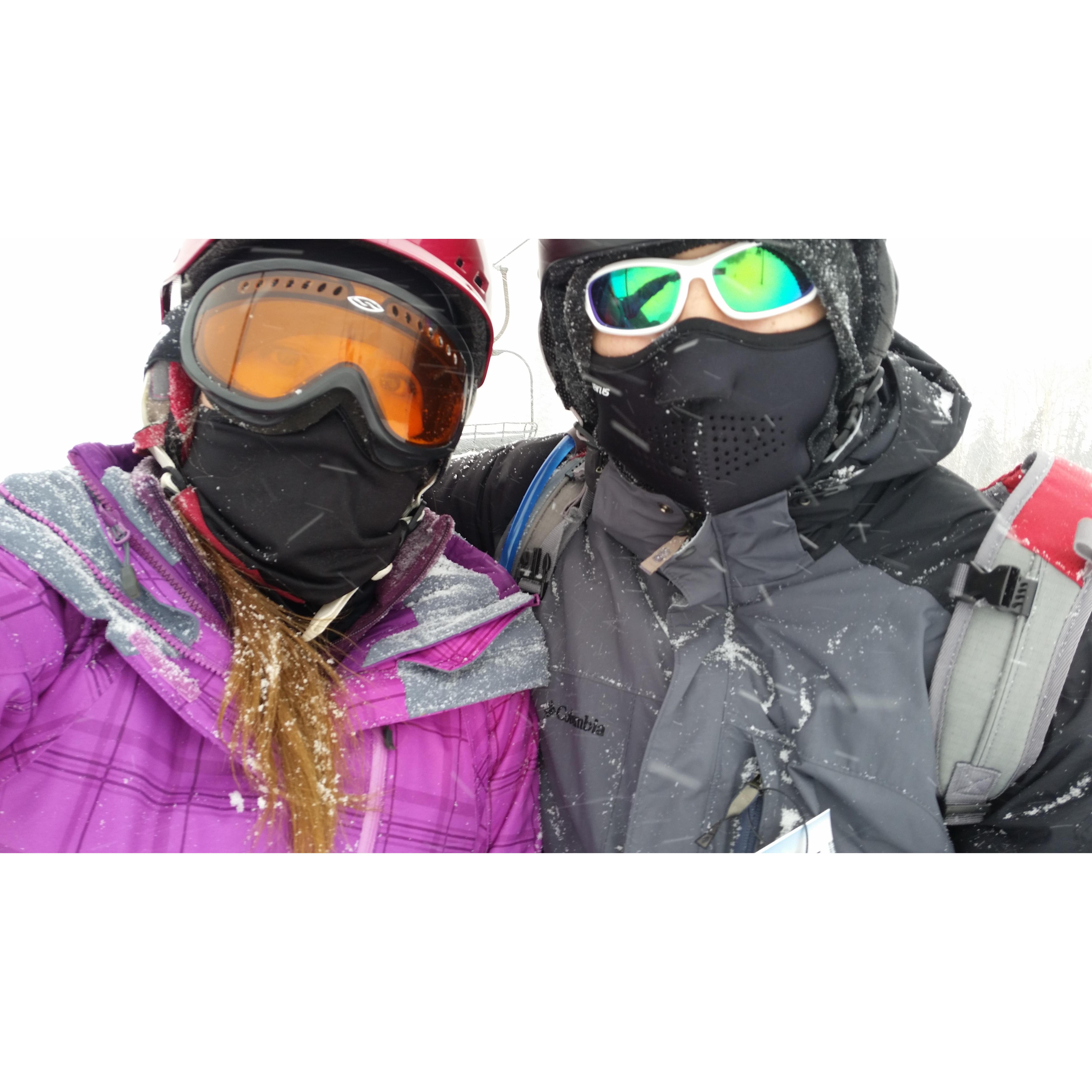 Snowboarding together is the best