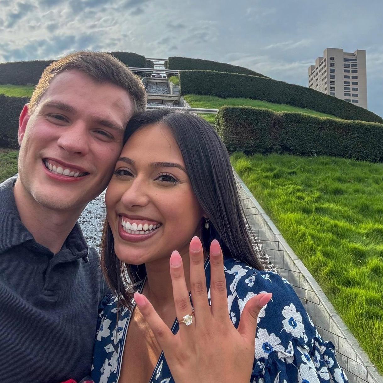 First selfie as an engaged couple!