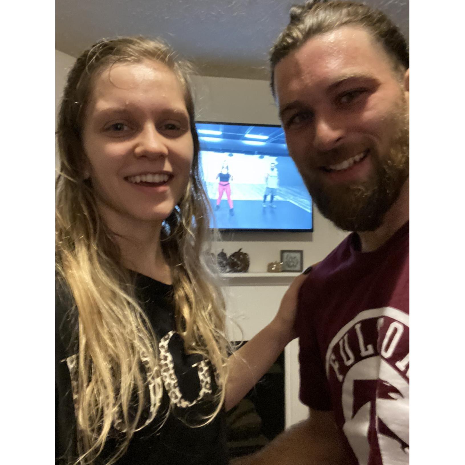 Another post-workout selfie. We try to workout 2-3 times together each week.
October 16th, 2020