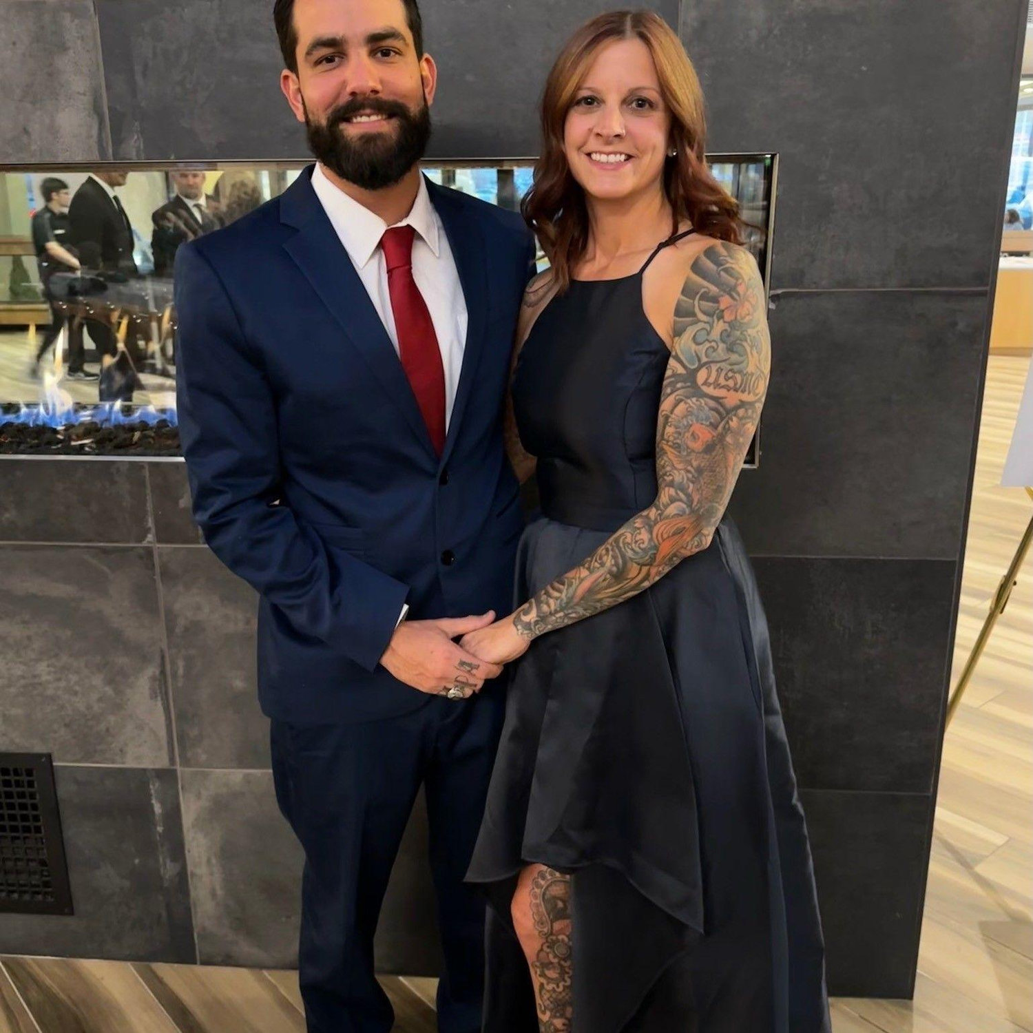 Getting fancy for the hospital ball "Mr. Sanning"...that will always make me giggle