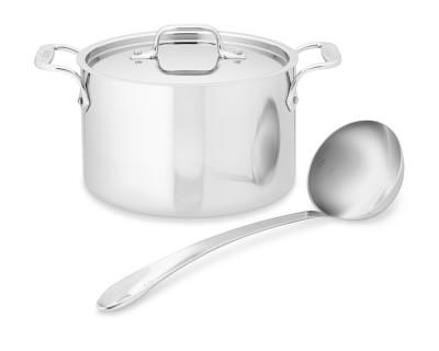 All-Clad Tri-Ply Stainless-Steel Soup Pot with Ladle, 4-Qt.