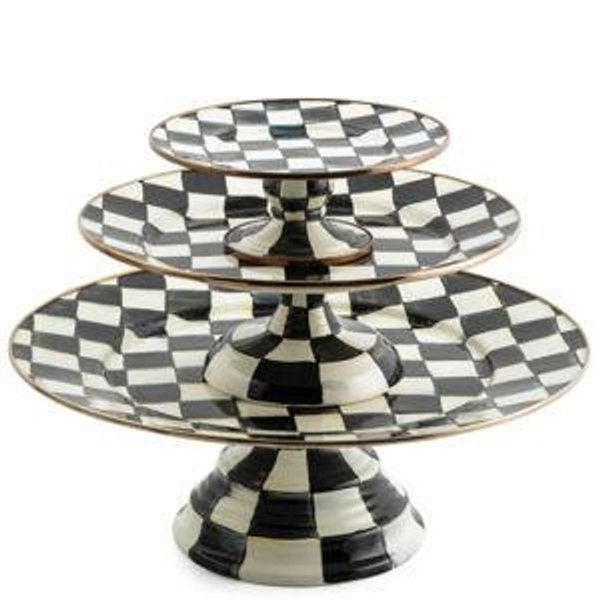 Courtly Check Small Pedestal Platter