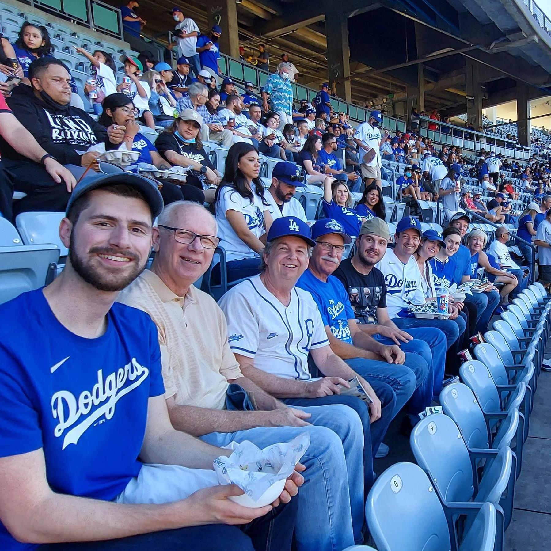 Dodgers game celebrating Uncle Dave's retirement!