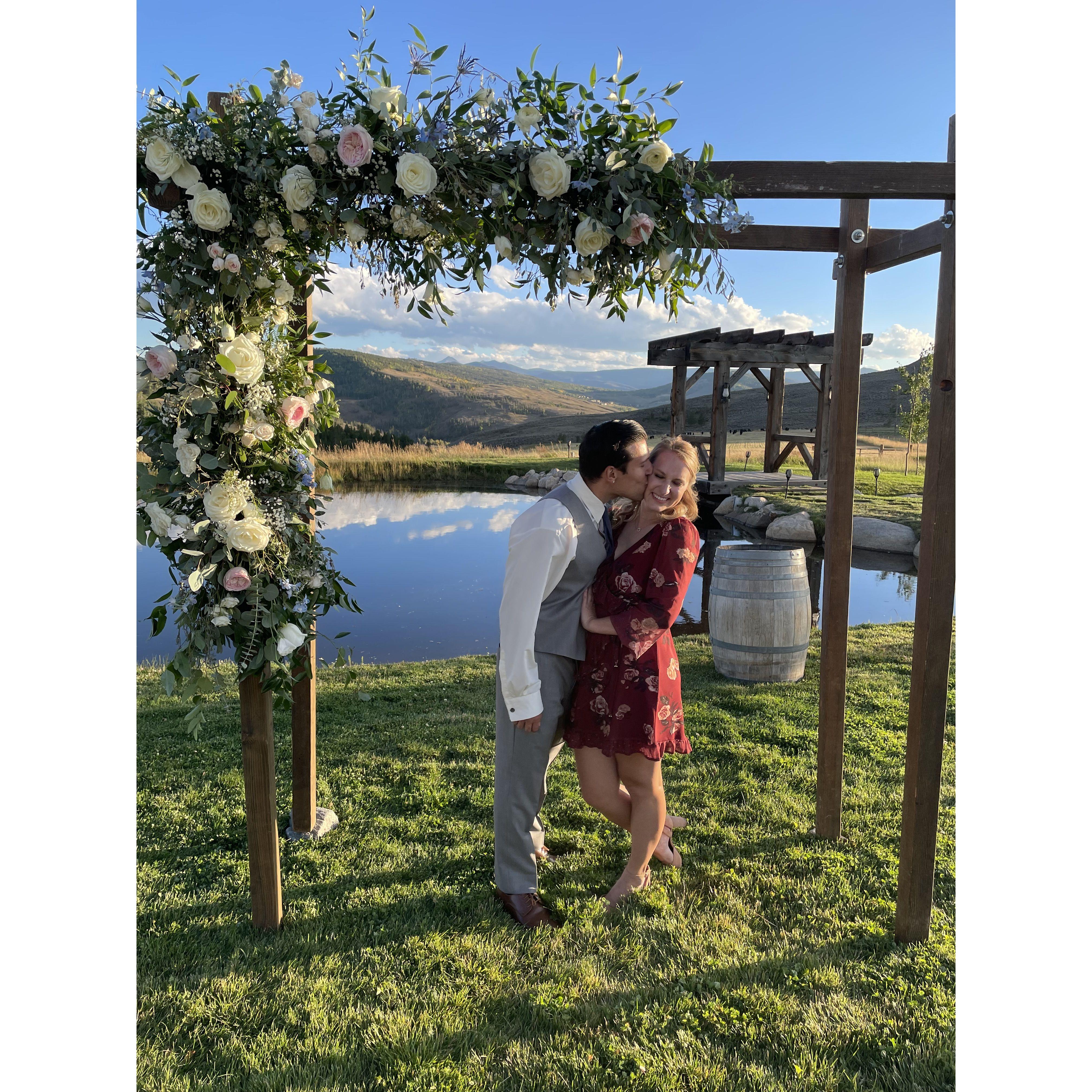 At Josh and Terri's wedding near Estes Park. Gorgeous venue, such a fun night, and a beautiful couple and wedding!