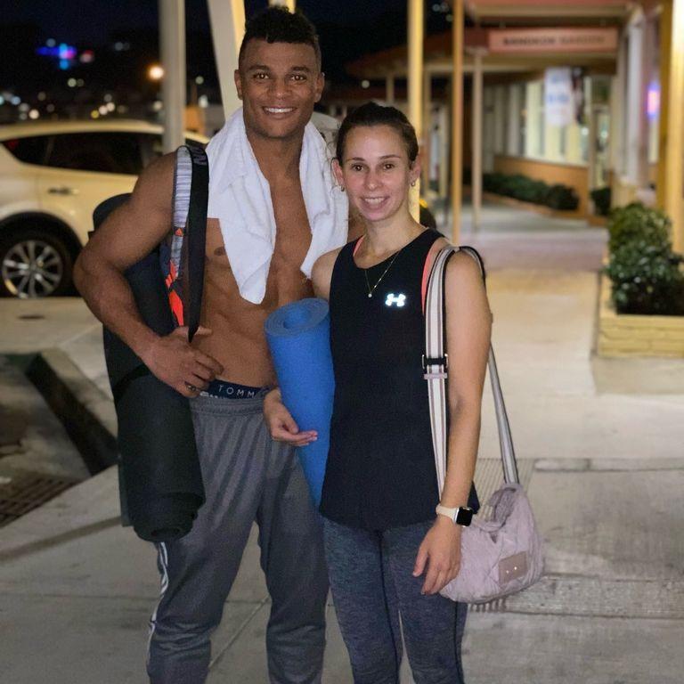 One of many of our hot yoga/workout sessions