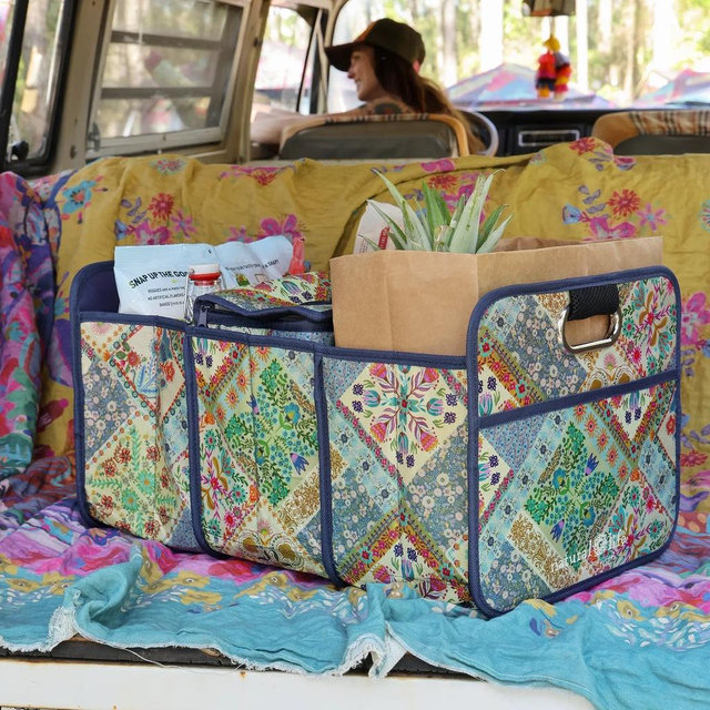 Car Trunk Organizer - Mandala Folk Patchwork