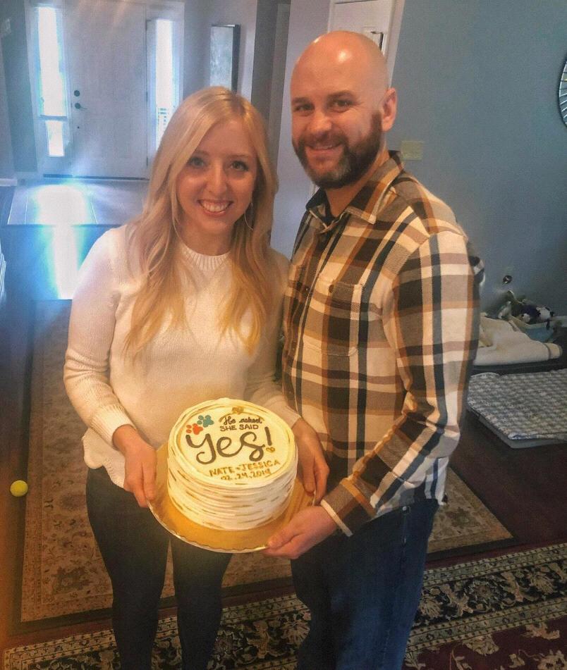 At the engagement party thrown by our family.
