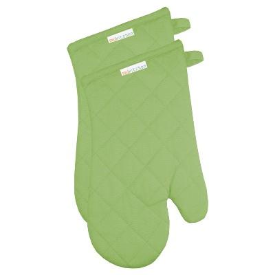 13&#34; 2pk Oven Mitt Green - MUkitchen