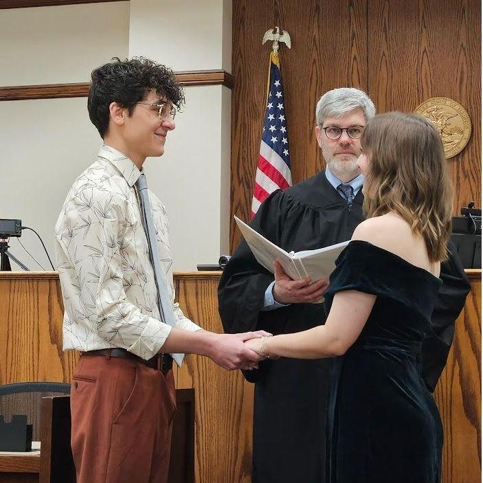 Courthouse ceremony in March