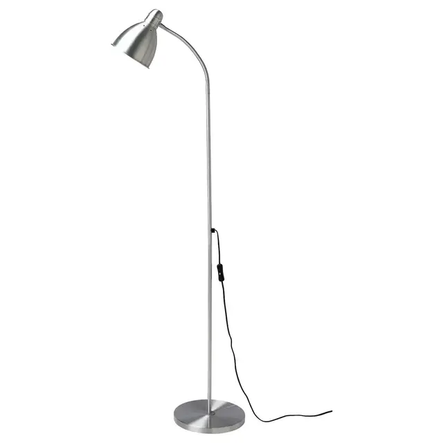 LERSTA Floor/reading lamp with LED bulb, aluminum