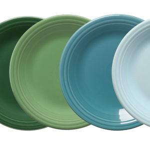Mixed Aegean Classic Rim 10 1/2 Inch Dinner Plate, Set of 4