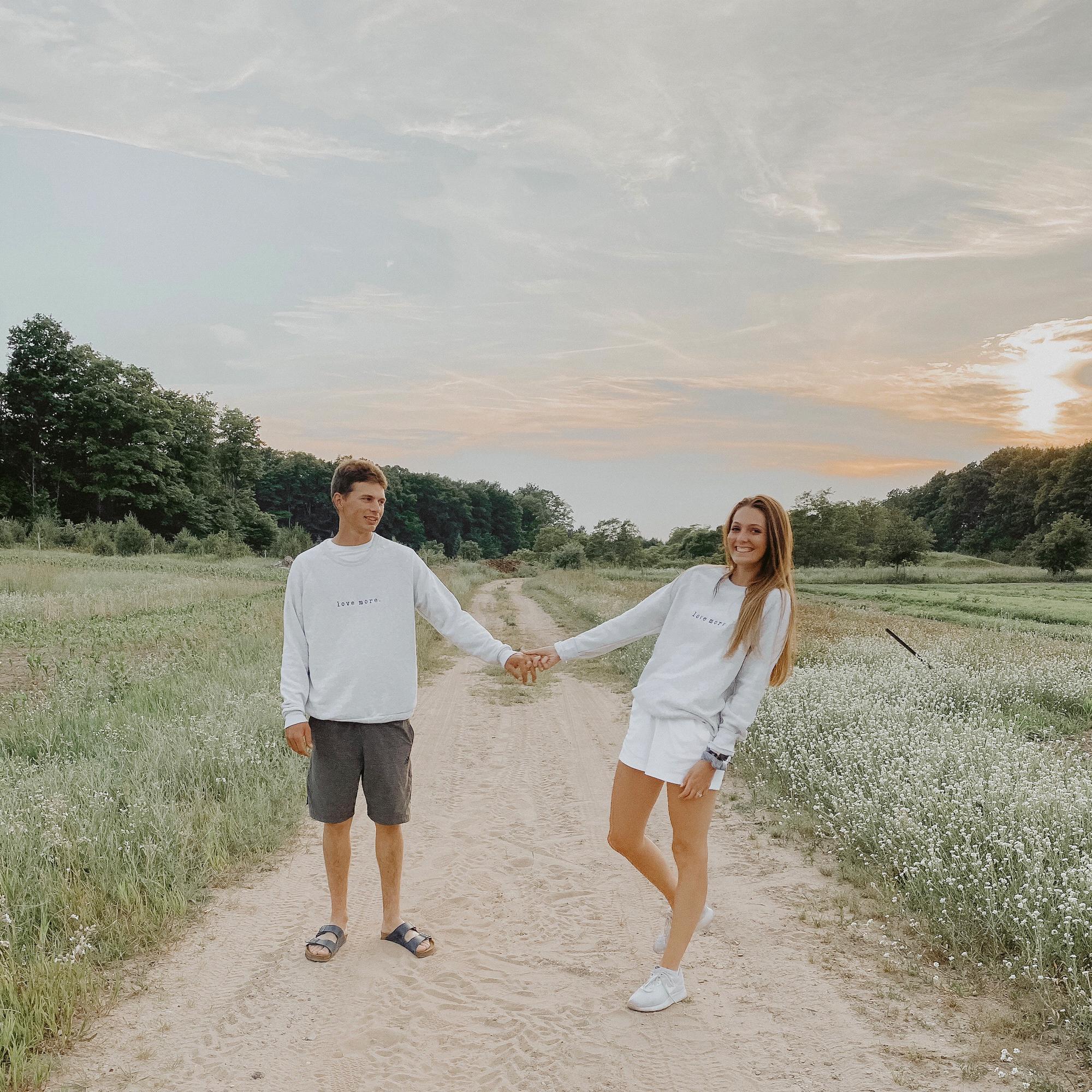 this photo was taken after we received the matching sweatshirts, 2020