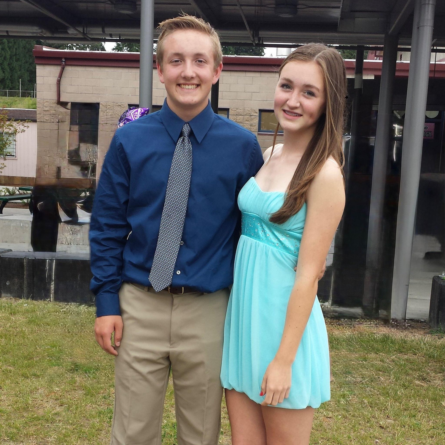 Tom and Hannah met in jr. high school and started dating during their freshman year in February of 2014. Here they are at jr. high graduation, about four months into their relationship.
