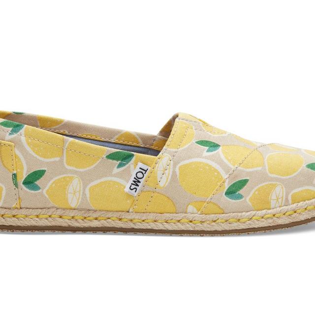 Sz 8: Yellow Lemons Women's Espadrilles