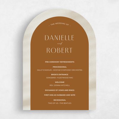Brown Arch Wedding Program - Pinellas
