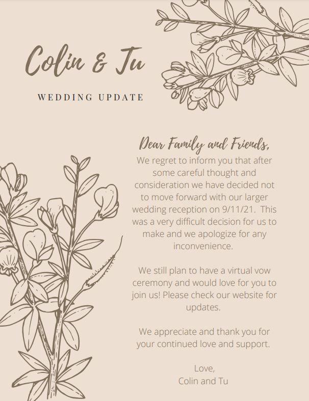 The Wedding Website of Tu Truong and Colin Rogers
