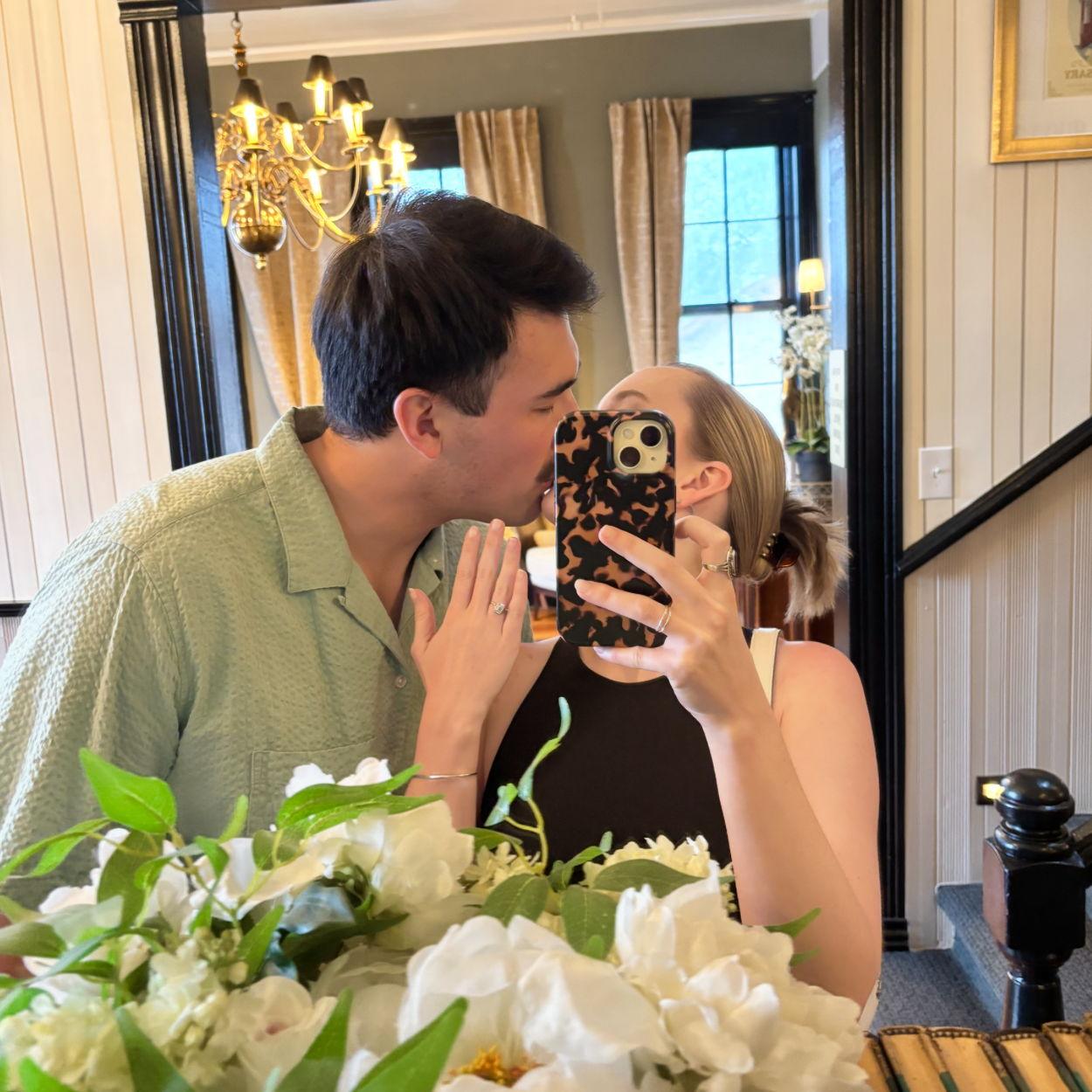 😚 Just hours after getting engaged. Seriously the best day ever!