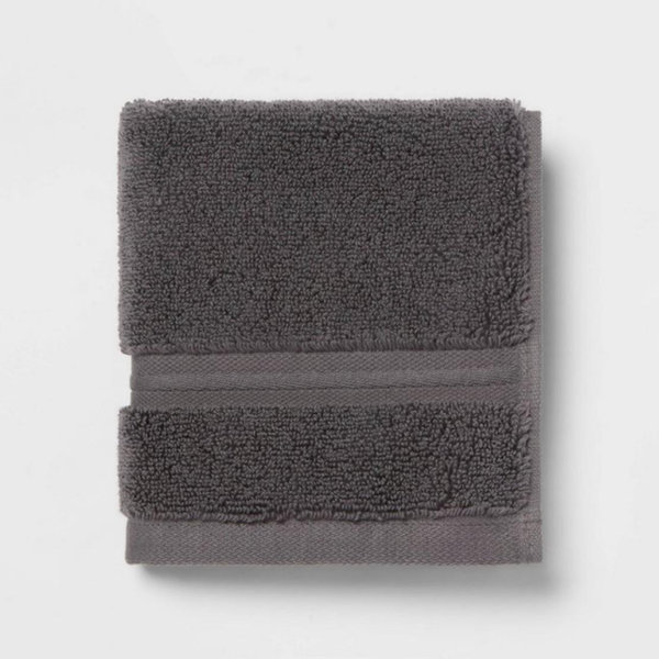 Spa Plush Towel - Threshold™ | Dark Gray Washcloth
