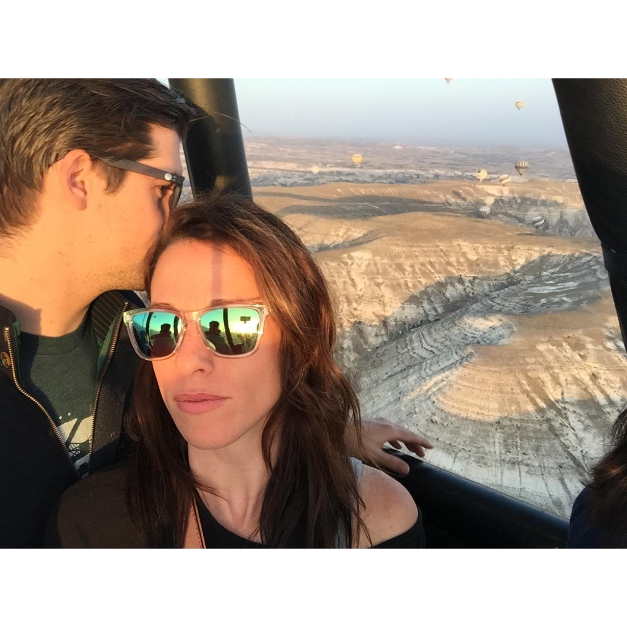 Hot Air Balloon ride in Cappadocia, Turkey September 2015.