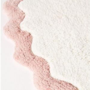 Anthropologie Scalloped Cotton Bath Mat