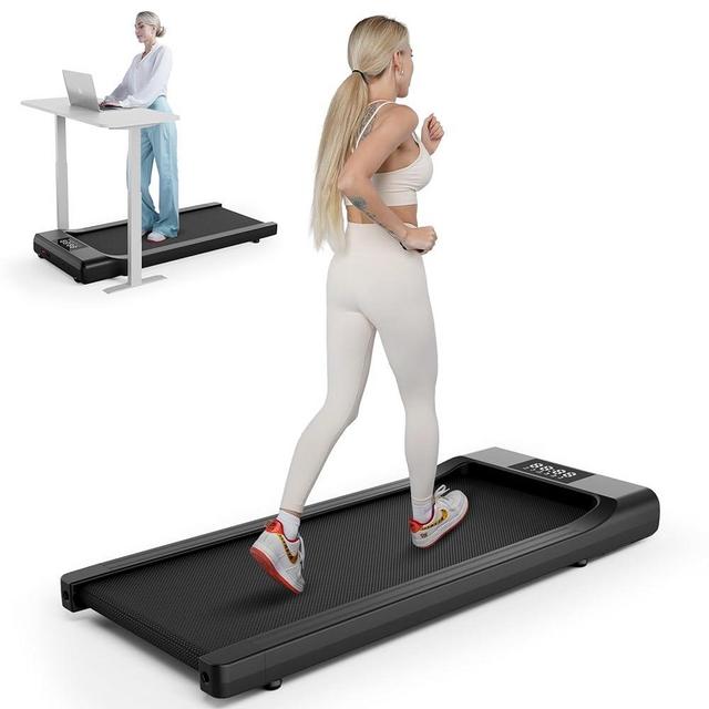 SupeRun Walking Pad, Under Desk Treadmill, 3 in 1 Portable Treadmill with Remote Control LED Display, 2.5 HP Quiet Walking Jogging Machine for Office Home Use, 250 Lbs Capacity