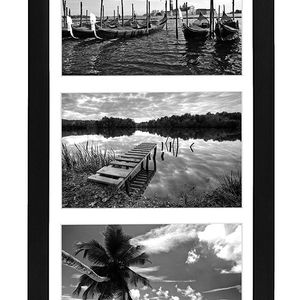 Collage Picture Frame 5x7 By Americanflat - Display Three Photos Sized 5x7 on Your Wall - Perfect As a Family Collage Picture Frame (8x16 Frame with 3 5x7 Openings)