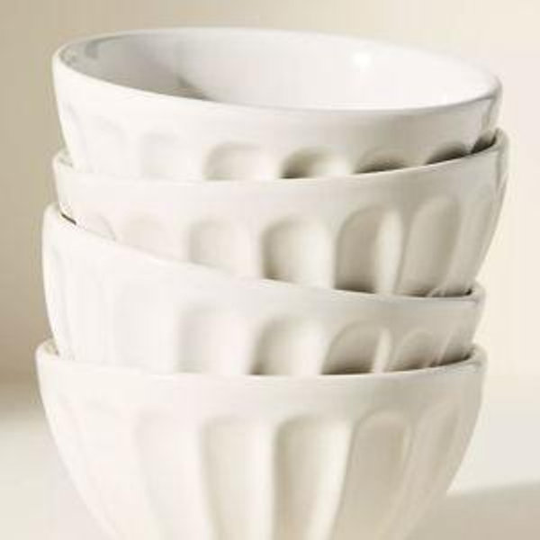 The Latte Stoneware Nut Bowls, Set of 4: Amelie Edition