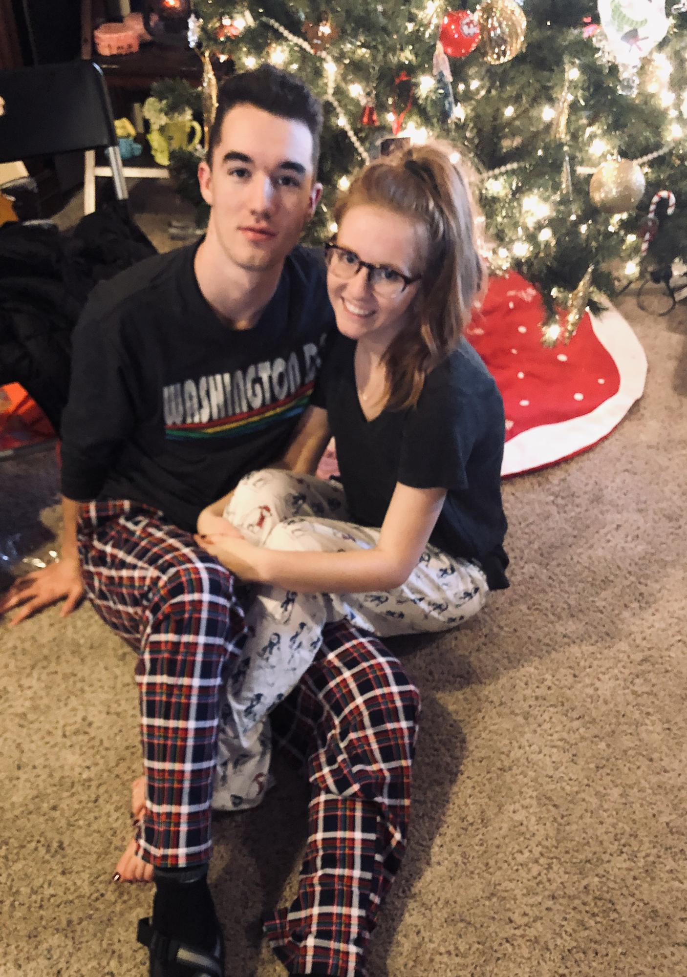 First Christmas together: woke up in Arkansas and and made their way to Missouri.