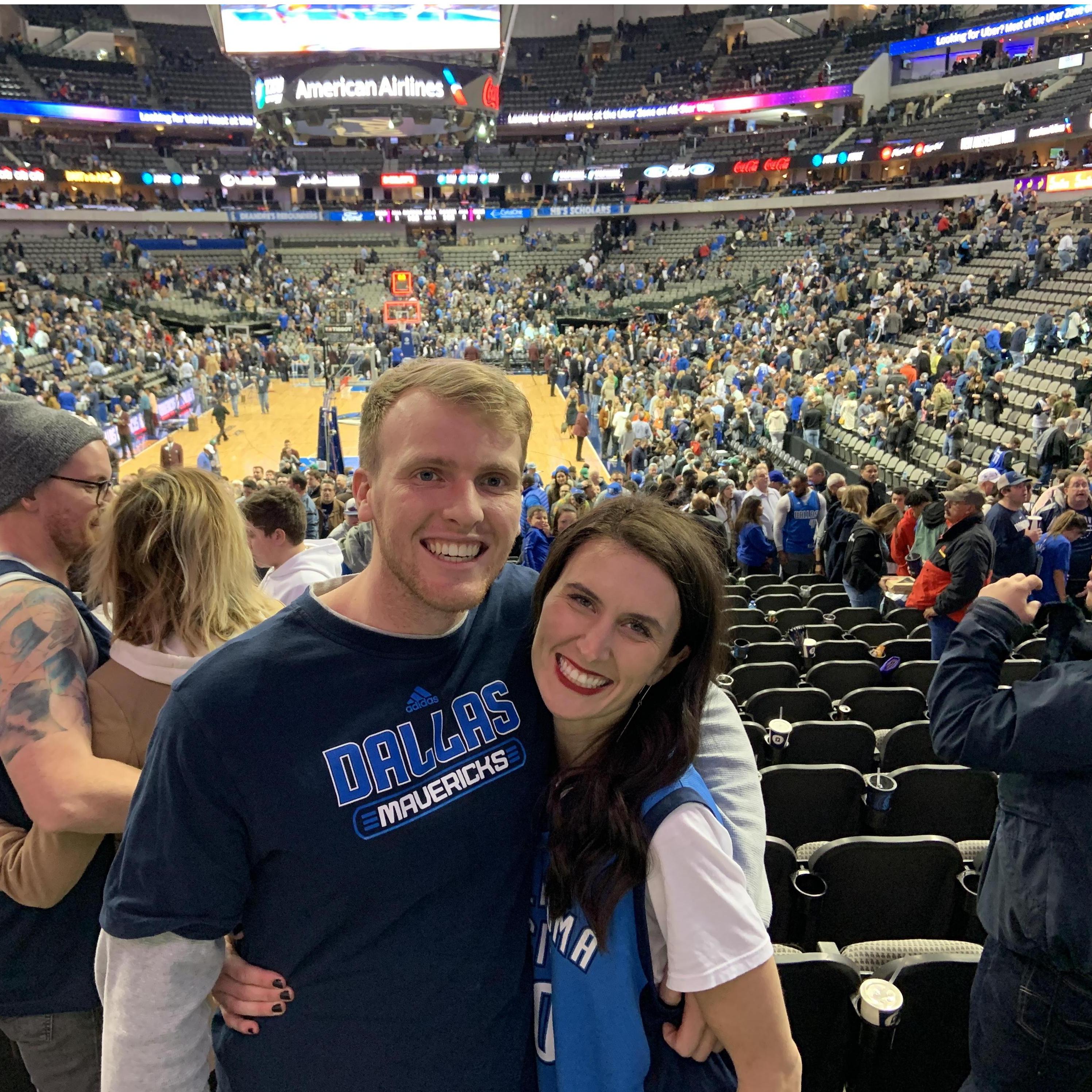 Sarah's Christmas present to me, tickets to a Mavs vs. Thunder game. For the record, the Mavs won.
