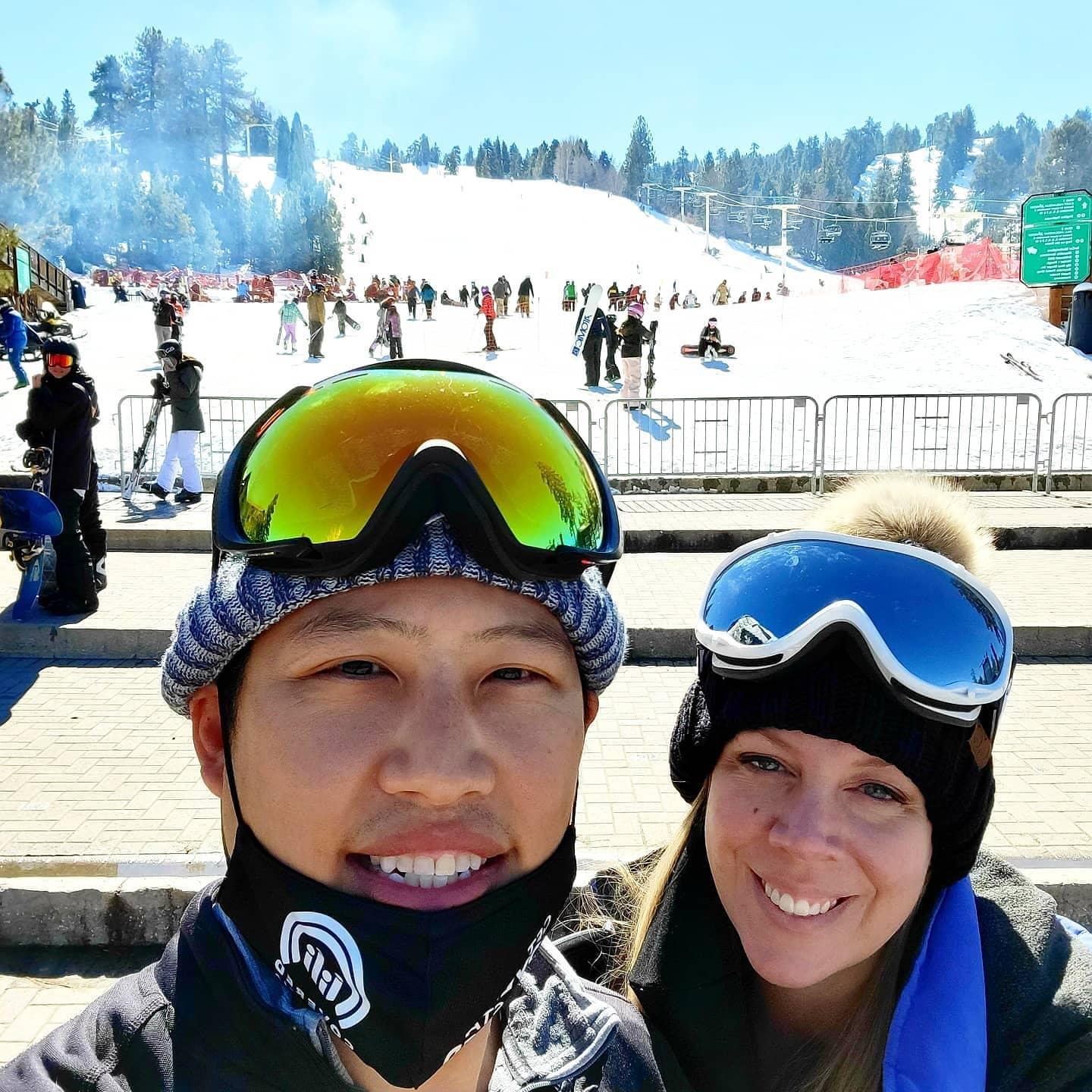 Snowboarding in Big Bear