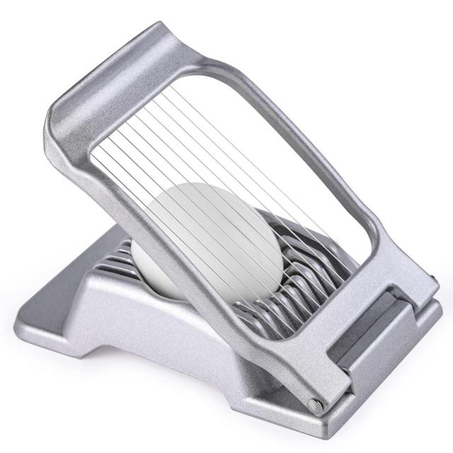 Yuzxaun Egg Slicer, Egg Slicer for Hard Boiled Eggs, Stainless Steel Wire Egg Slicer, Heavy Duty Aluminium Egg Cutter Dishwasher Safe for Egg Strawberry Soft Fruit