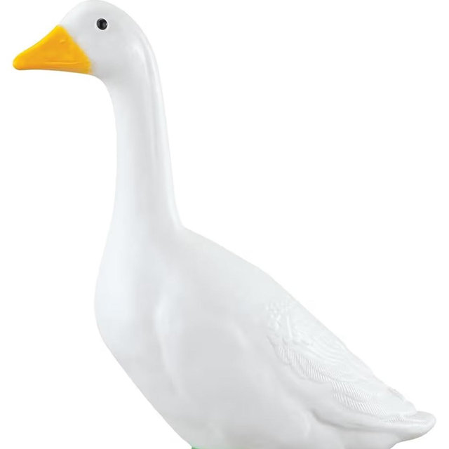 Fox Valley Traders Gaggleville 23" Large White Goose, Plastic Garden Décor, Vibrant and Clean Painted Goose Feet - Indoor or Outdoor Decorative Figurine for Garden, Patio, or Entryway Accent