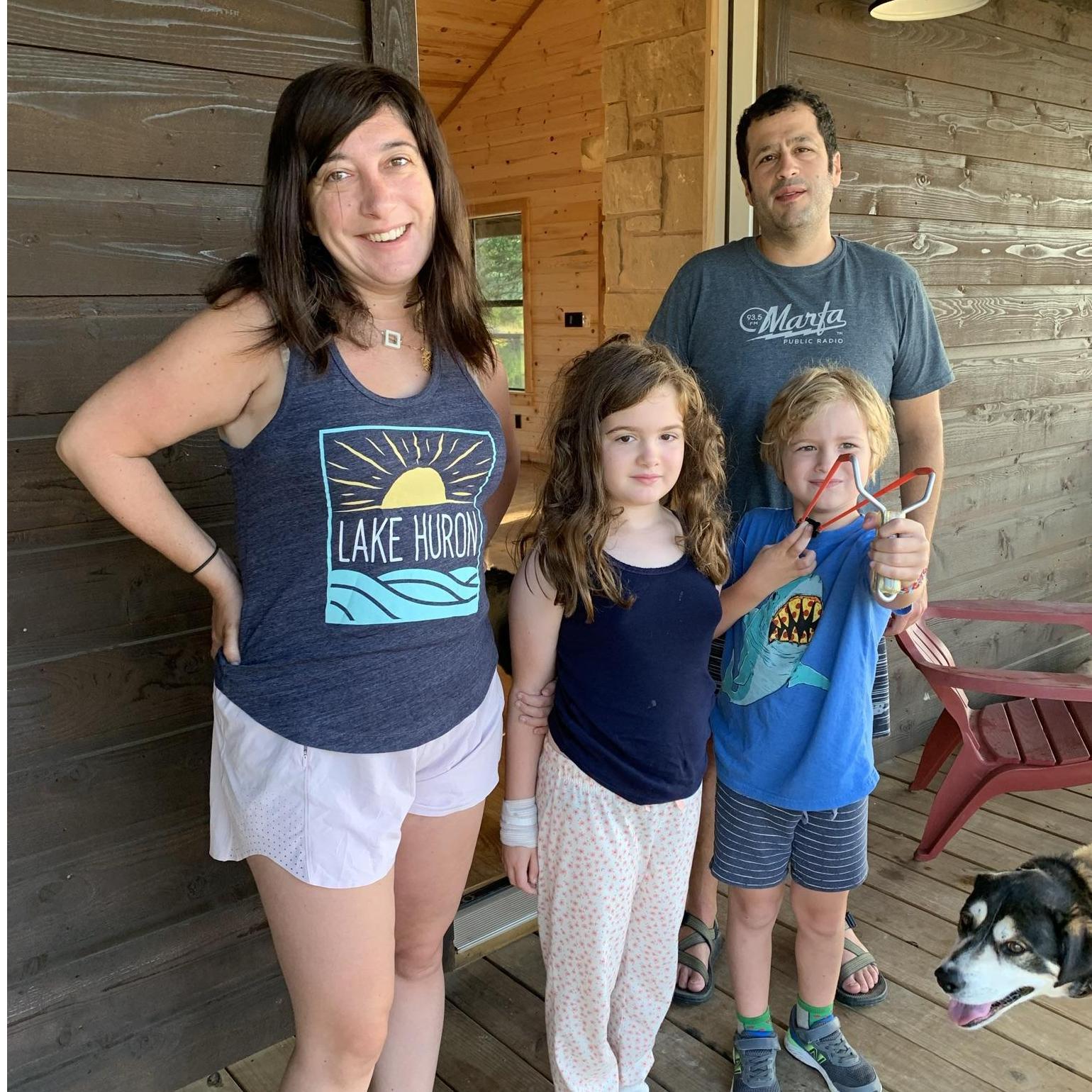 Jordan and Robert with our niece and nephew...all looking a little tired, after a fun weekend at the ranch in Blanco.