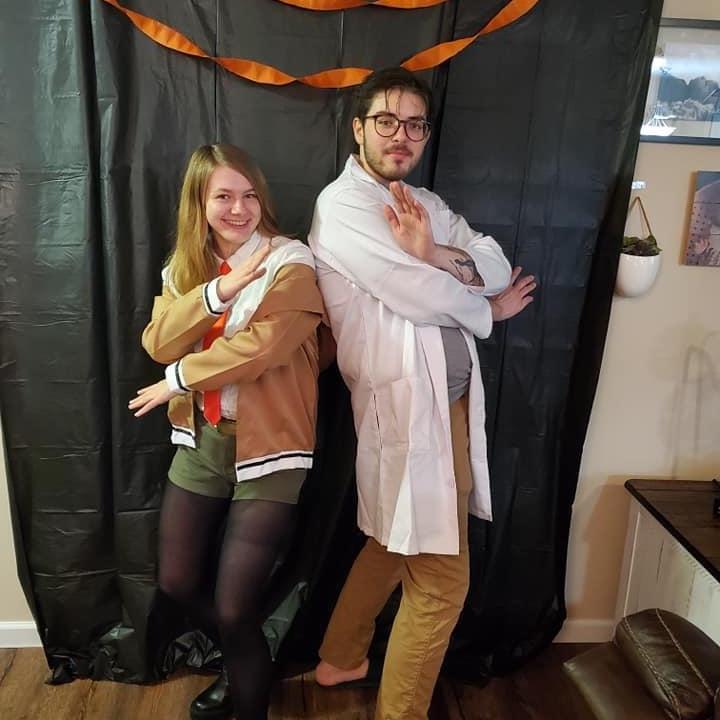 Rintaro Okabe and Kurisu Makise