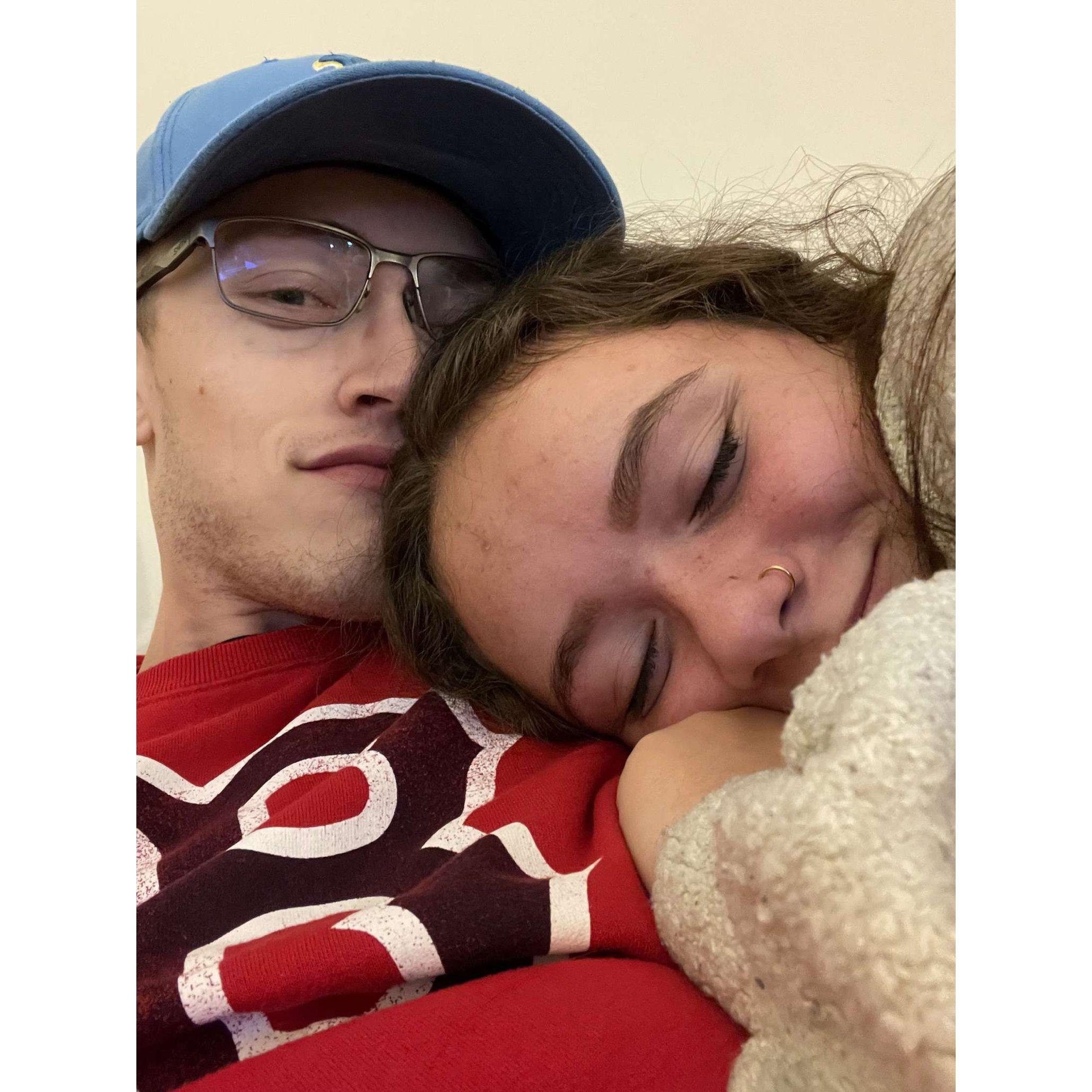 Our first selfie, 10/10/21.