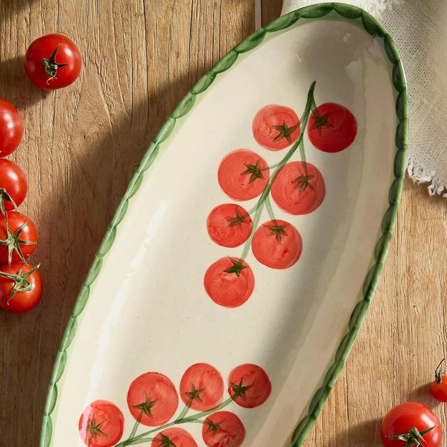 Garden Tomato Stoneware Serving Dish