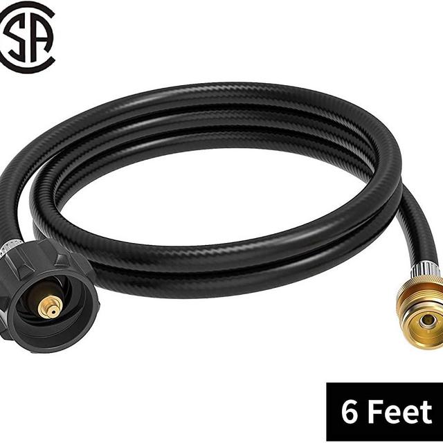 Kohree 6 ft Propane Adapter Hose 1lb to 20lb, Weber Q1200 Q1000 Gas Grill Propane Stove Hose Adapter Converter Kit for QCC1/Type1 Tank Connect to 1 lb Bulk Portable Appliances to 20 lb Propane Tank