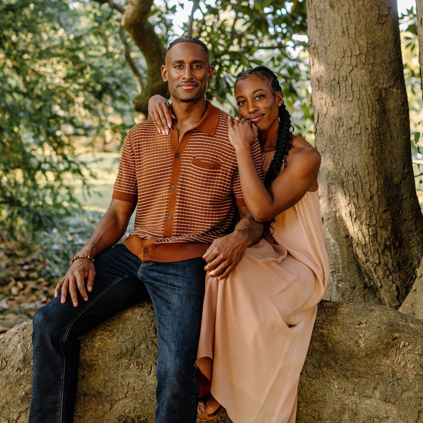 Engagement photo shoot featuring the future Mr. & Mrs. Walker.