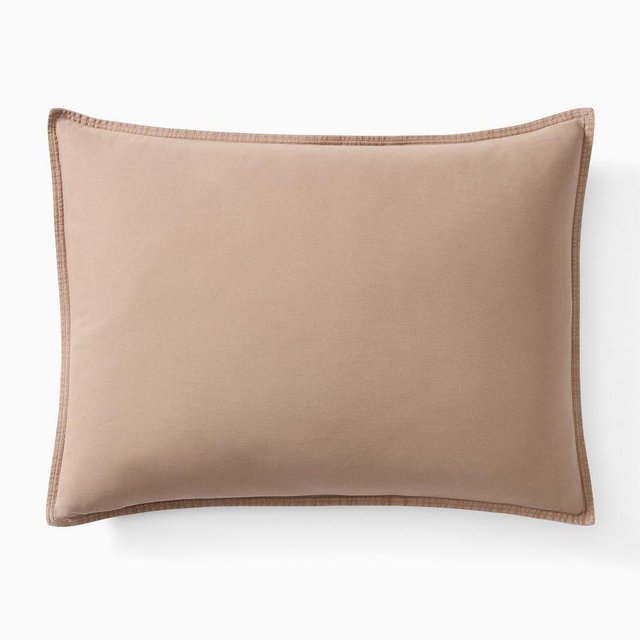 Brushed Tencel Twill Standard Sham, Sandstone
