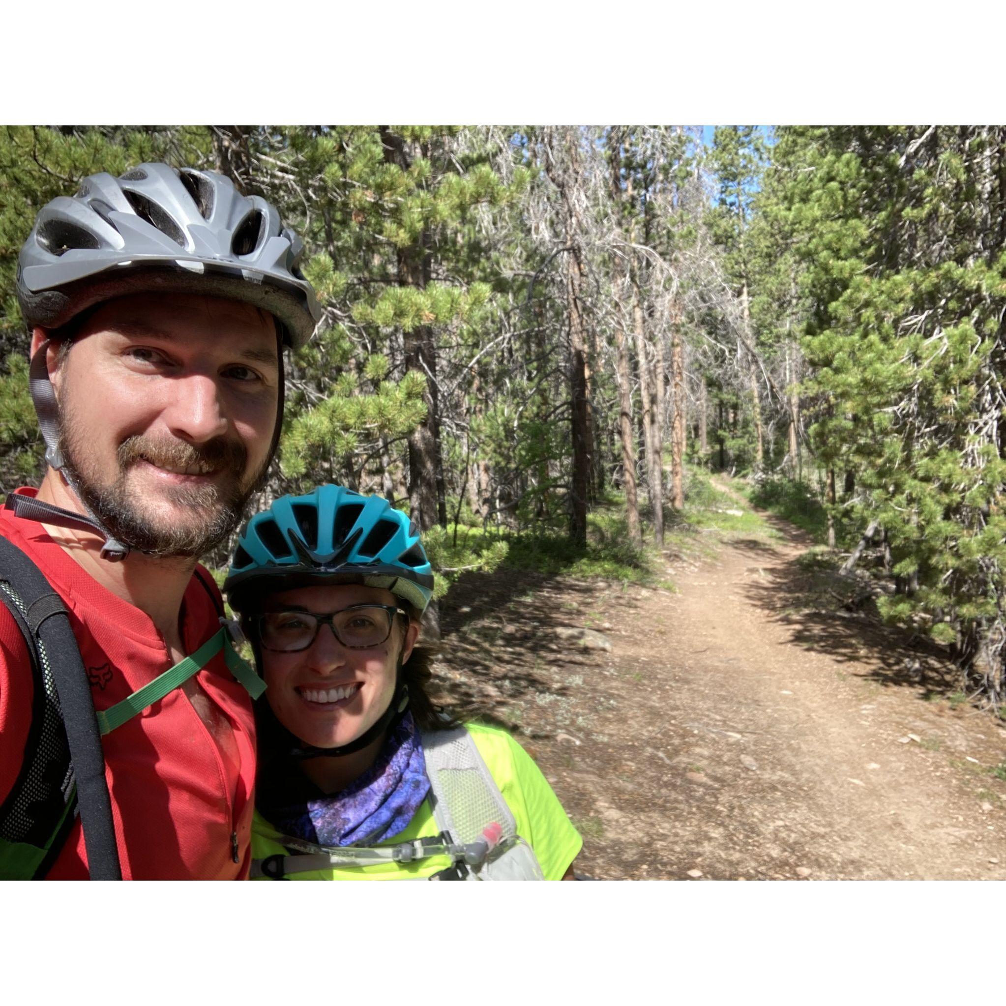 Epic mountain biking in Curt Gowdy State Park, WY. We got really into it during COVID -- just need to get Jenn a bike!