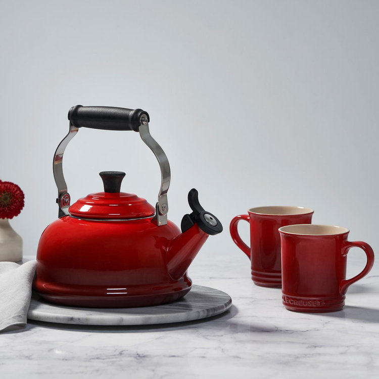 Le Creuset, Whistling Steel Kettle with Porcelain Enamel Finish | Zola