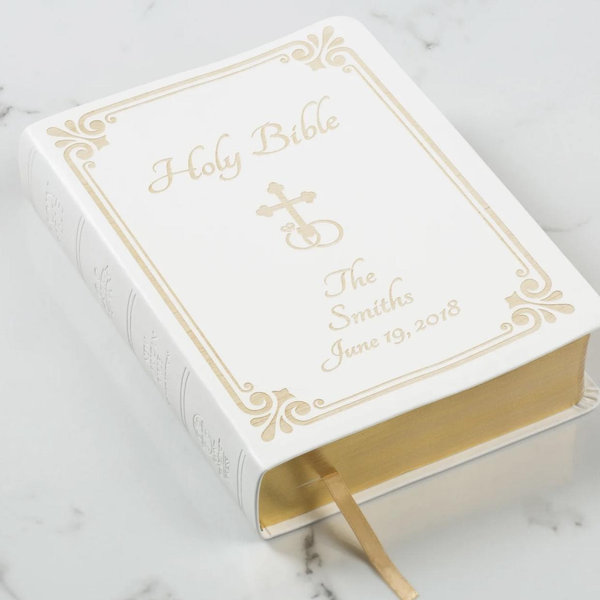 Personalized Holy Matrimony Wedding Rings & Cross Bible