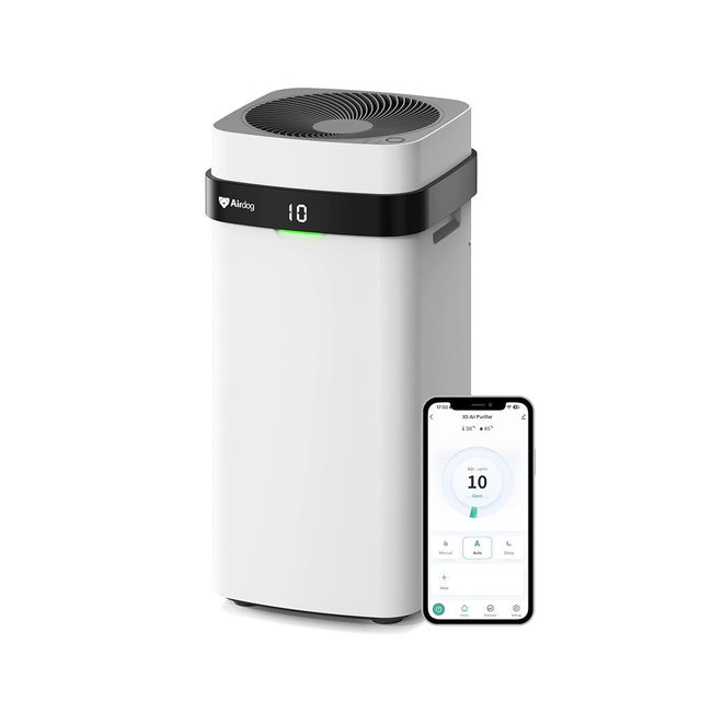 Airdog X5 Air Purifiers for Large Room, Patented TPA Tech Cover Up to 1614 Ft²,Washable and Reusable Filters,Whisper Quiet Smart Air Cleaner for Home, Pets, Allergies, Virus, Dust, Mold, Smoke