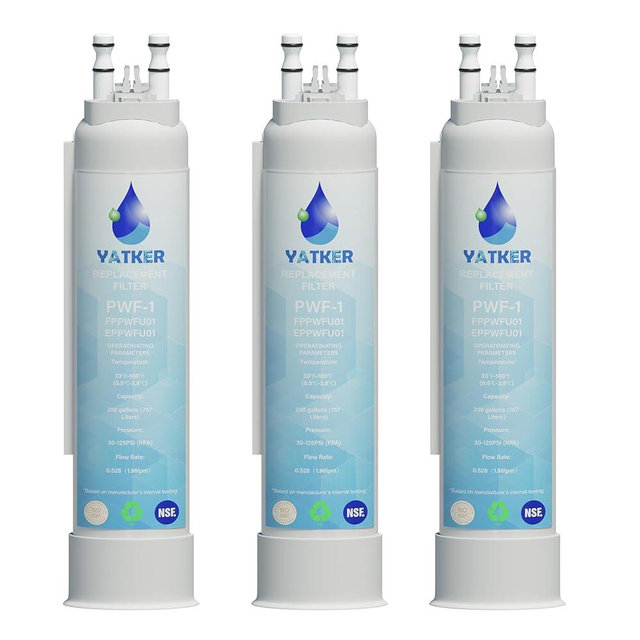 Yatker FPPWFU01 Water Filter Replacement for Frigidaire FPPWFU01 Water Filter, Compatible with PurePour PWF-1,EPPWF01 PureAdvantage PWF-1 (3-Pack)
