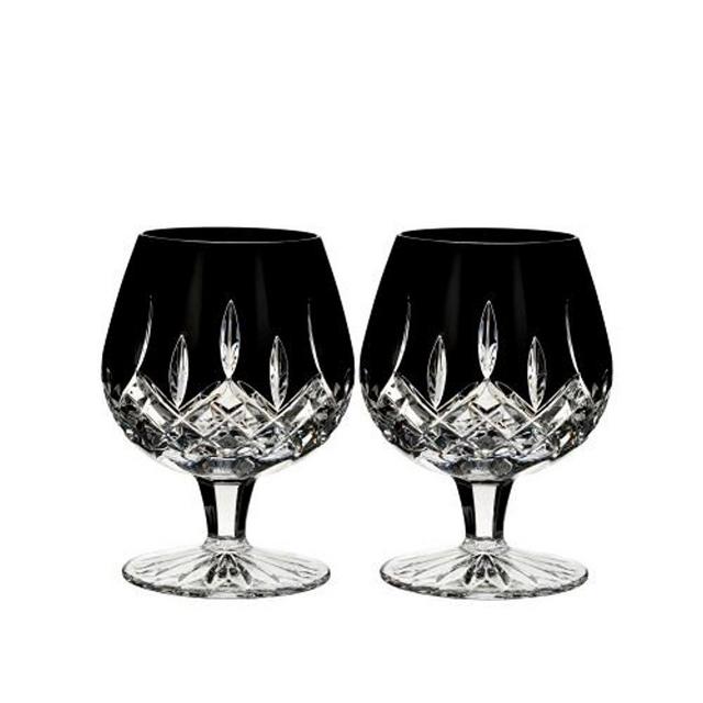 Waterford Lismore Black Brandy Balloon, set of 2