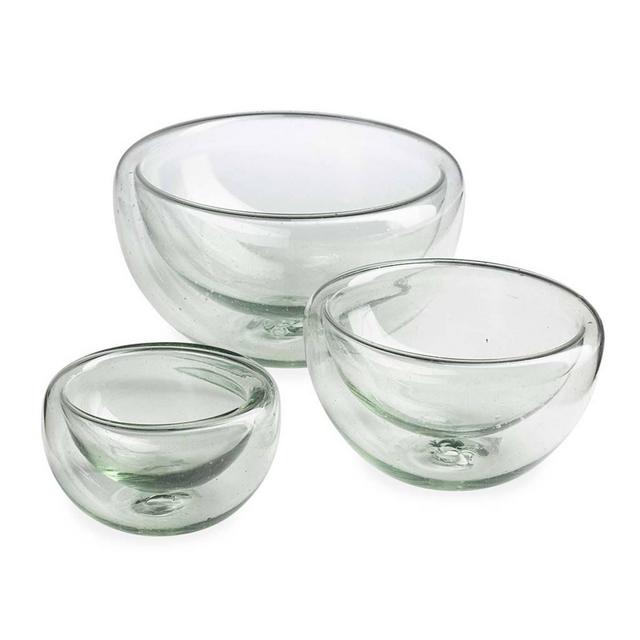 Stacking Glass Bowls, Set of 3 - Clear V4907 CLR |New