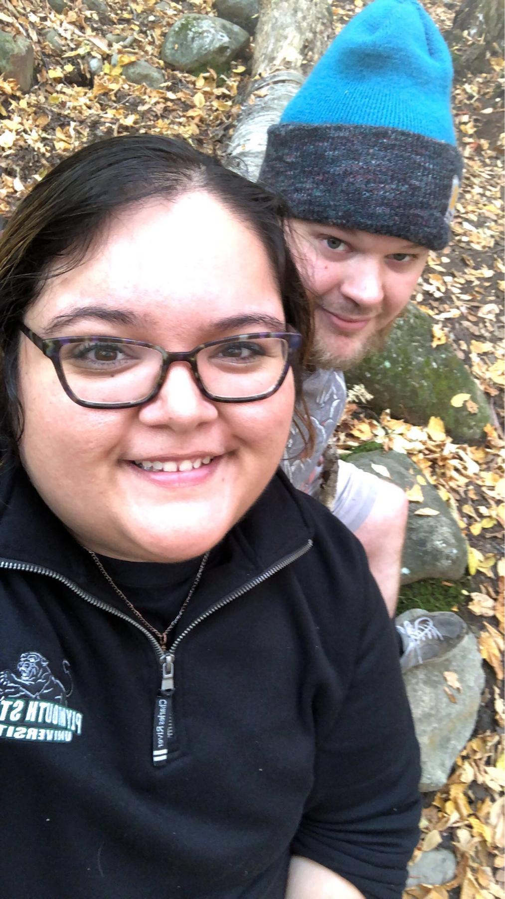 Josh taking me on a hike on the trials on Stinson Mountain (Fall 2019)