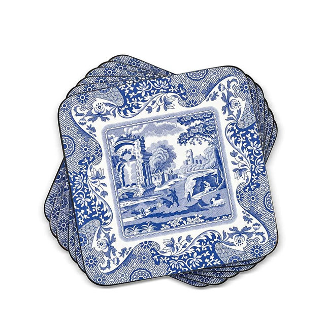 Spode Blue Italian Coasters, Set of 6