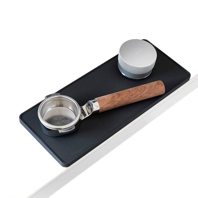 watchget Anti-Slip Silicone Espresso Tamping Mat - Thick 5" x 12" Coffee Tamper Pad - Perfect for Baristas, Home Brewing, and Portafilters - Sturdy, Heat Resistant, Easy to Clean
