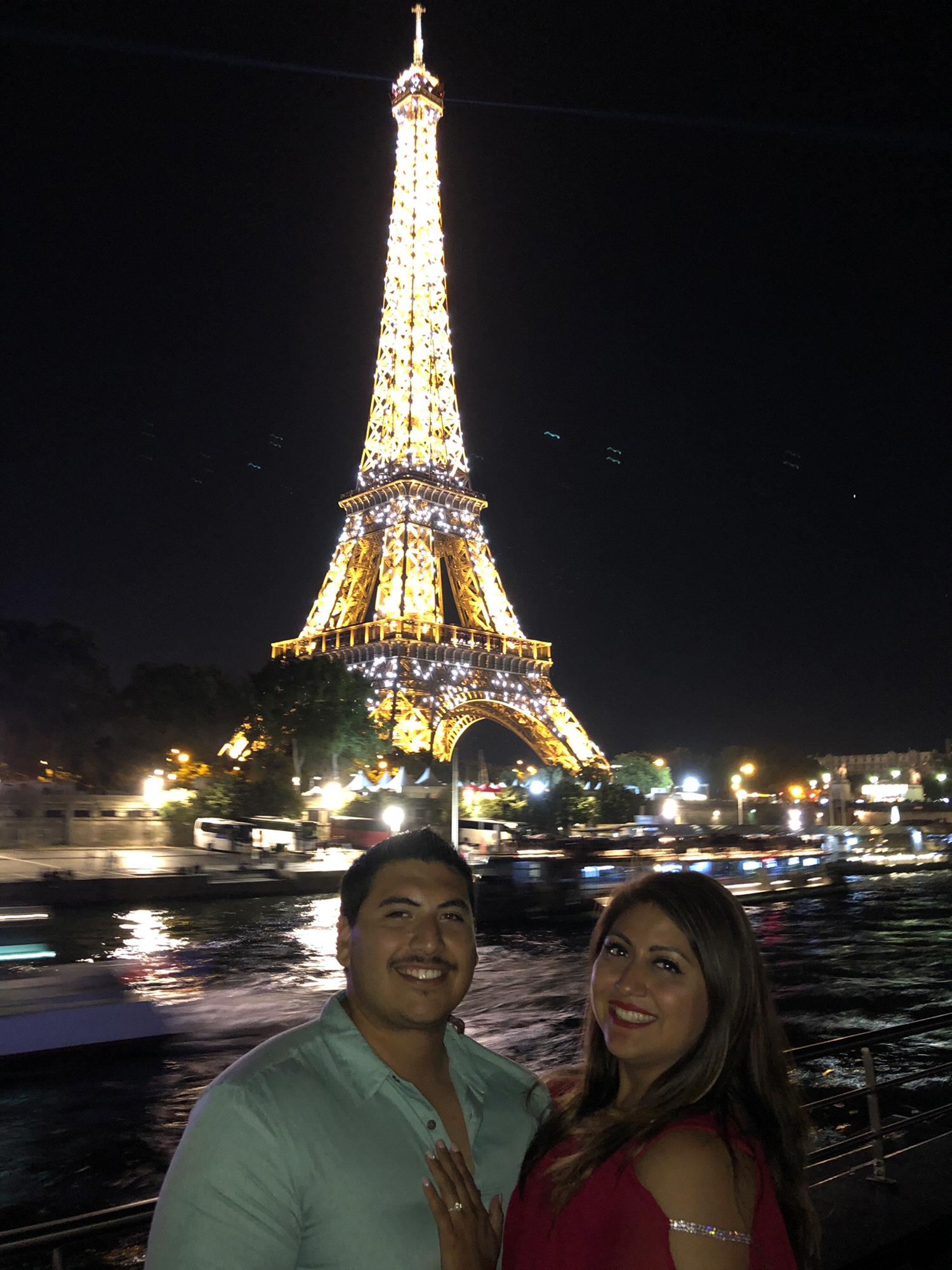 Birthday/engagement celebration on the Seine River